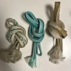 チョコミント様専用 帯締めセット ブルーホワイト