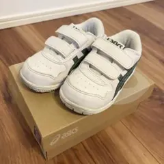 asics キッズシューズ ホワイト グリーン14.5cm