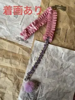 フリル スマホショルダー 花柄 ピンク
