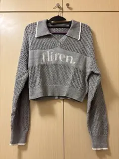Heather フロントロゴポロニット グレー F 327081