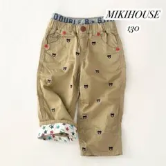 MIKIHOUSE ミキハウス ダブルB Bigフェイス＆プチ刺繍７分丈パンツ