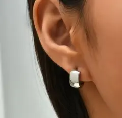 高品質サージカルステンレス金属アレルギー ☆超人気☆シンプルフープピアス