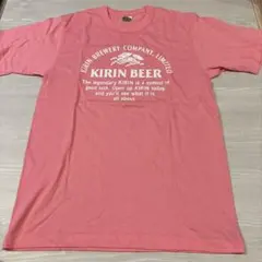 希少90s！デッドストック！KIRIN BEER ピンク Tシャツ 企業Tシャツのサムネイル