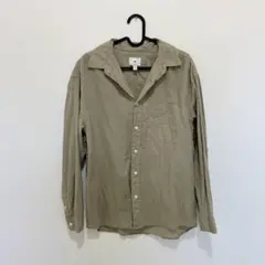 激安！H&M メンズ　シャツ　オリーブ　カーキ　ボタンシャツ　長袖　春服　S