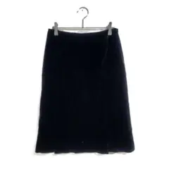 Paul Smith WOMAN フレアスカート L 黒 ベロア 上品 秋冬のサムネイル