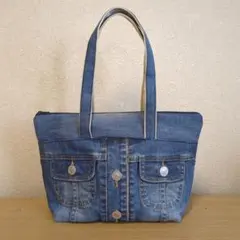 デニム　リメイクトートバッグ