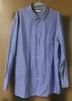 ユニクロ+J 長袖シャツ XXL 青色 ストライプ