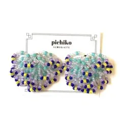 オリジナルシャワーピアス(ライトブルー、イエロー)ピアスorイヤリング