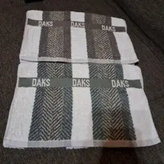 DAKS フェイスタオル 2枚セット ヘリンボーン柄のサムネイル