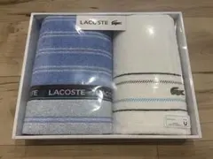 LACOSTE タオルセット ブルー ホワイト