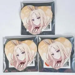 学園アイドルマスター 十王星南 ハート缶バッジ 3個 GiGO ポップアップ