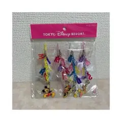 ディズニーランド イニシャル キーホルダー ストラップセット
