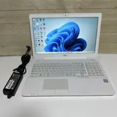 必見❤️富士通ホワイトノートパソコン❤️Windows11❤️サクサク快適