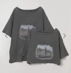 JEANASIS ボートネックプリントTEE M size