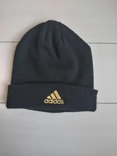 adidas ブラックニット帽 フリーサイズ
