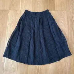 【大人気】axes femme ブラック　レース　ドット　ストライプ　フレアのサムネイル