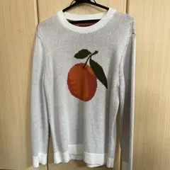 長袖セーター　オレンジ
