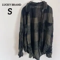 LUCKY BRAND 【S】チェック柄長袖シャツ グリーンのサムネイル