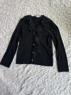 COMME des GARÇONS ブラックフリルシャツ Mのサムネイル