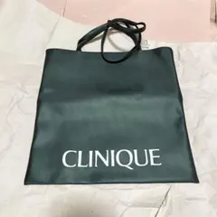 【CLINIQUE / クリニーク】 トートバッグ 深緑 スベスベ感 ノベルティのサムネイル