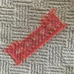 ピンク レース編みリボン