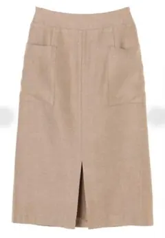 earth music&ecology タイトスカート ピンクベージュ M