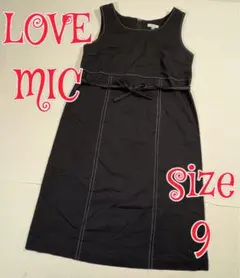 LOVE MIC マタニティー　ノースリーブワンピース　ブラック　9 ストレッチ