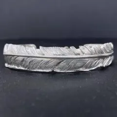 SAAD シルバー 925 全銀 特大 100mm フェザー バングル