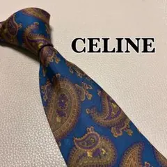 美品】 CELINE セリーヌ マカダム柄 花柄 オレンジ系 ネクタイ - メルカリ