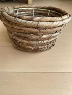 天然素材 円形バスケット 観葉植物用