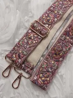 特価D-41インド刺繍リボン※ショルダーストラップ　スマホストラップ　送料込み