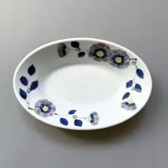 伊万里焼　有田焼　花枝紋　楕円皿　オーバルプレート　徳七窯