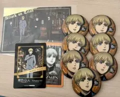 進撃の巨人アルミン・アルレルト カラ鉄 缶バッジ まとめ売り