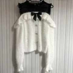 寿限無。majoretty マジョレッティ 肩出しニット ホワイト 地雷系 量産