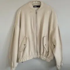ZARAフェイクスエード ボンバージャケット オーバーサイズ ベージュ XS