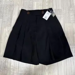 ナチュラルクチュール 【canami】プリーツショートパンツ ブラック