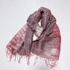 美品JimThompson シルク100%グラデーション フリンジ付きストール