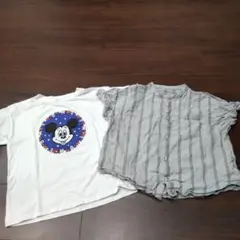キッズ衣類 130サイズ 半袖シャツ・ディズニー 子供服 2点セット