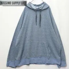 【MOSSIMO SUPPLY CO】 フーディー 水色 XXL 輸入 古着
