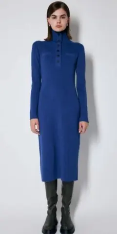 moussyニットワンピース ハイネック