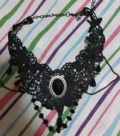 ネックレス 黒レース ブラック ゴシック チョーカー クレアーズ