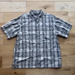 ARROW シャドー　オンブレチェックシャツ　半袖　アロー　ボックス型　インド製