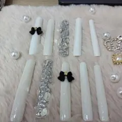 ギャル✙ホワイトネイルチップ 10個セット　お値下げしました✧