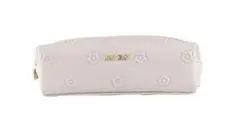 新品 MARY QUANT シンプルエンボスデイジースクエアペンケース ベージュ