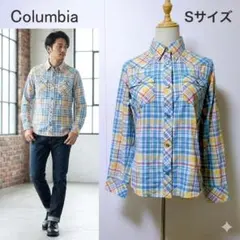 コロンビア タイタニウム ナイロン長袖シャツ チェック 登山 アウトドア 速乾