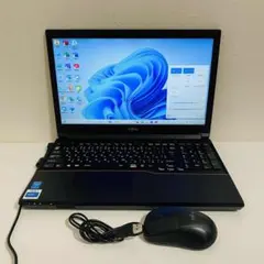 Y937 Fujitsuノートパソコンi5高速SSDサクサク動くWindow11