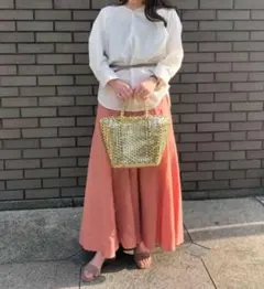 【新品タグ付き】ユナイテッドアローズ グリーンレーベルリネンマーメイドスカート