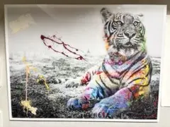 【YELLOWKORNER】フォトアート　カラフルなタイガーのアートパネル YELLOWKORNER】フォトアート カラフルなタイガーのアートパネル - メルカリ