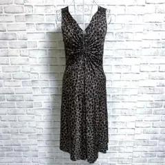 【iBLUES】 イブルース　総柄　ストレッチ素材　ノースリーブワンピース