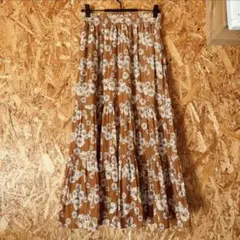 UNIQLO PAUL&JOE 花柄 ポケットあり　ロングスカート フレア